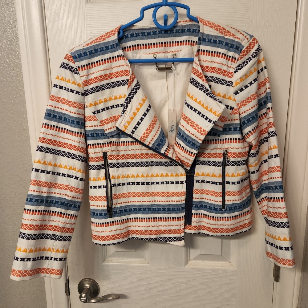 Trina turk Beatrix asymmetrical blazer jacket nwt size 8